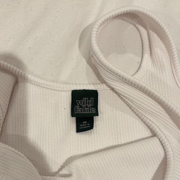 Wild Fable White Ribbed Tank Top - Picture 2 of 2